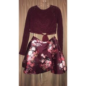 two piece formal dress